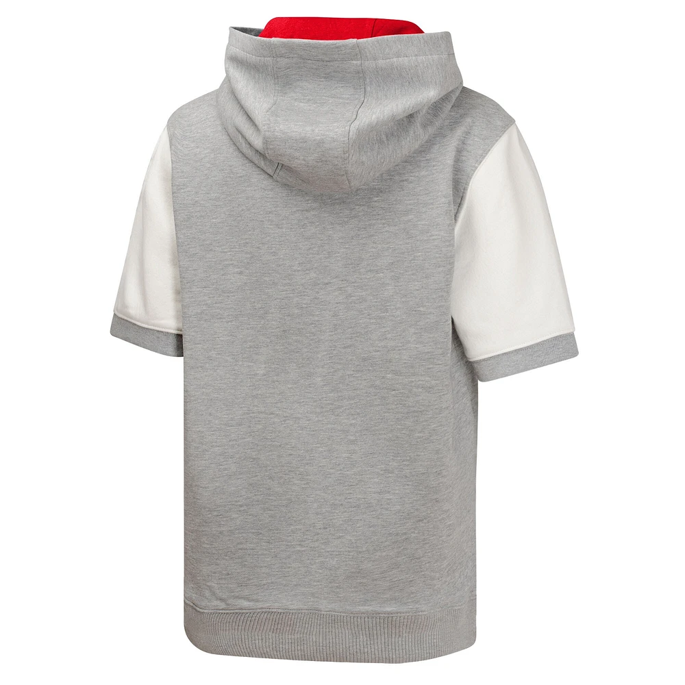 Sweat à capuche manches courtes Heather Gray pour jeunes St. Louis Cardinals Line Up