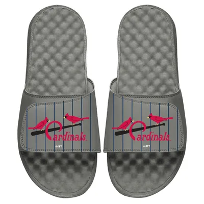 St. Louis Cardinals ISlide Youth Cooperstown Logo Slide Sandals - Gray
