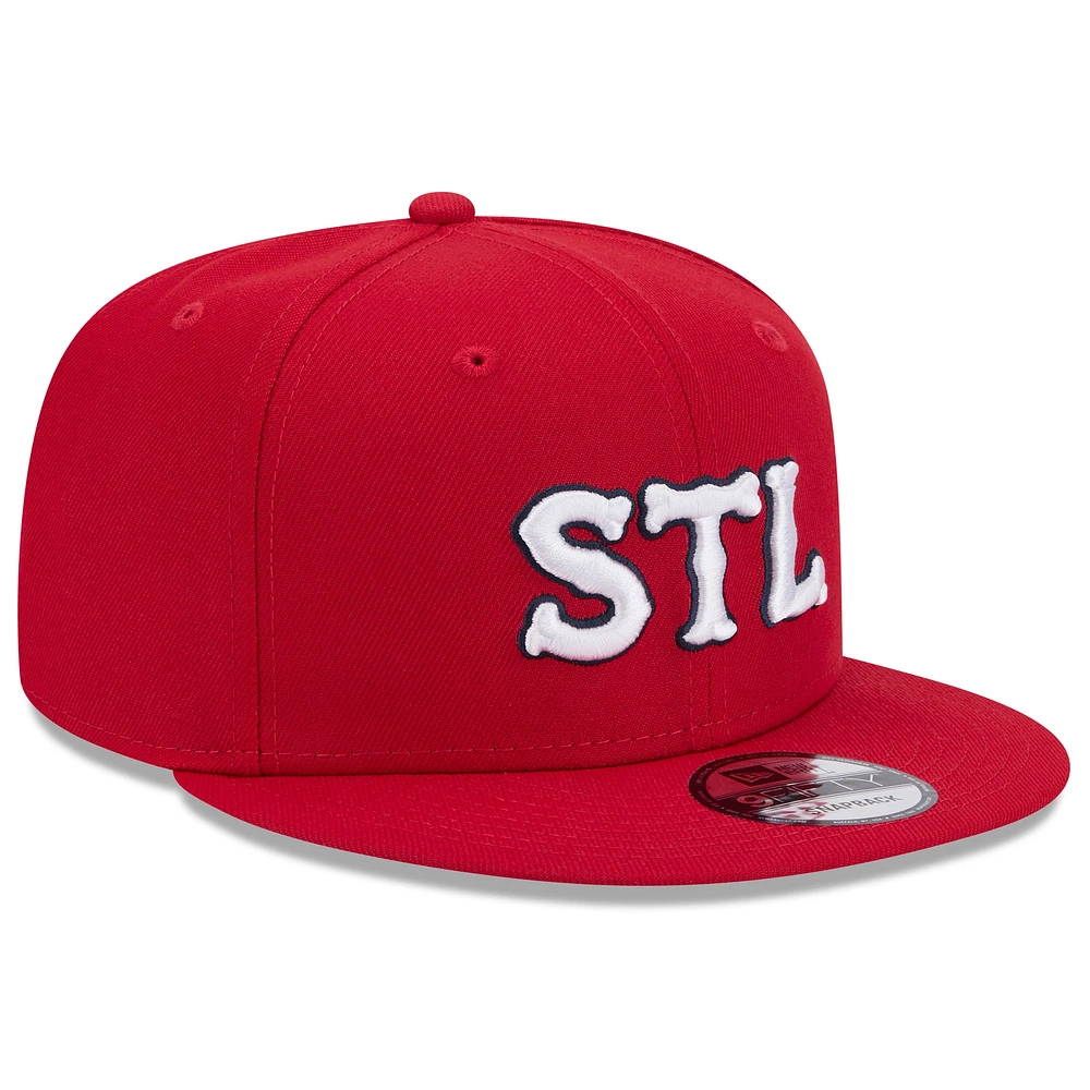 Youth New Era Red St. Louis Cardinals 2024 City Connect 9FIFTY Snapback Adjustable Hat