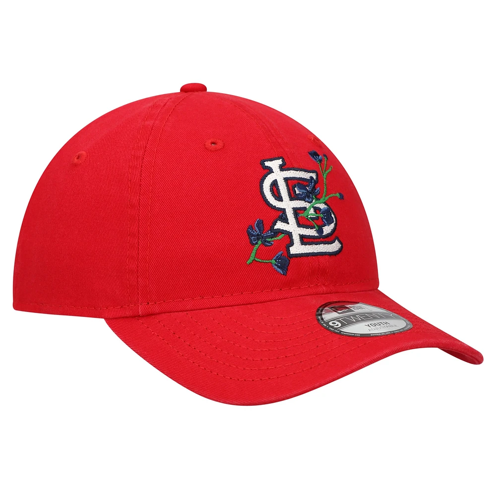 Casquette réglable rouge St. Louis Cardinals Game Day Bloom 9TWENTY pour jeune