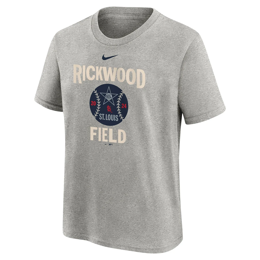 T-shirt classique Nike Heather Charcoal St. Louis Cardinals 2024 Rickwood pour jeune