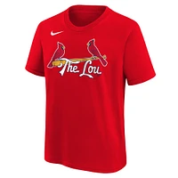 Youth Nike Lars Nootbaar Red St. Louis Cardinals Fuse City Connect Name & Number T-Shirt