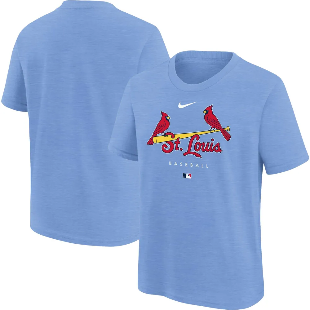 Nike Youth Nike Light Blue St. Louis Cardinals Authentic Collection Early  Work Tri-Blend T-Shirt