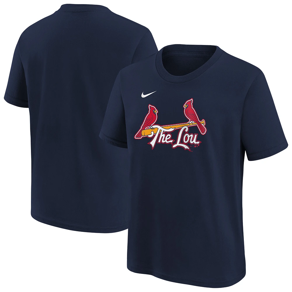 T-shirt Nike bleu marine St. Louis Cardinals City Connect pour jeune