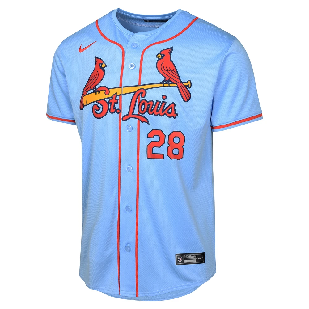 Maillot de joueur alternatif limité Nike Nolan Arenado pour jeunes des Cardinals St. Louis, bleu clair