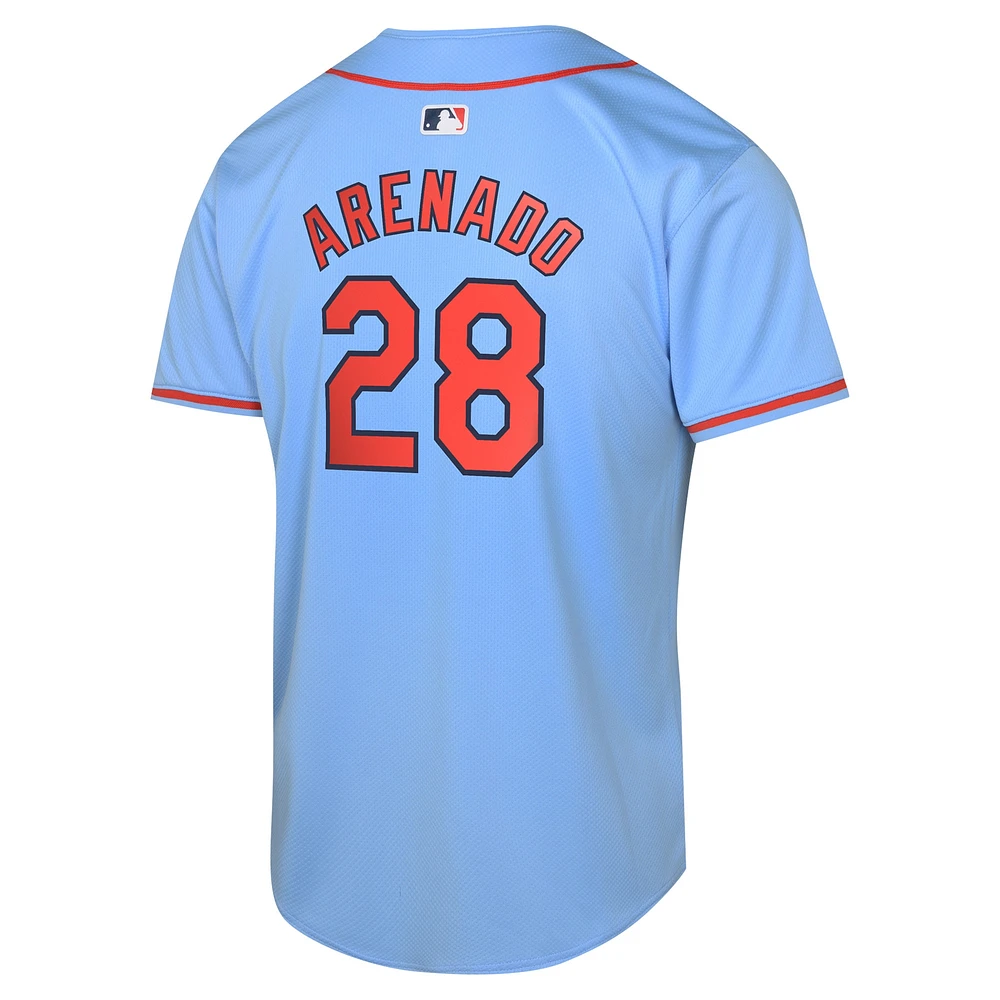 Maillot de joueur alternatif limité Nike Nolan Arenado pour jeunes des Cardinals St. Louis, bleu clair