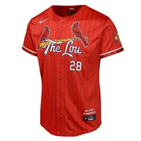 Maillot de joueur Nike Nolan Arenado rouge St. Louis Cardinals 2024 City Connect Limited pour jeune