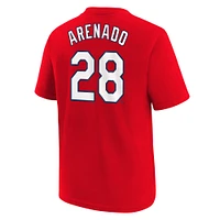 T-shirt Nike Nolan Arenado pour jeunes Cardinals de Saint-Louis 2024 City Connect avec nom et numéro rouge