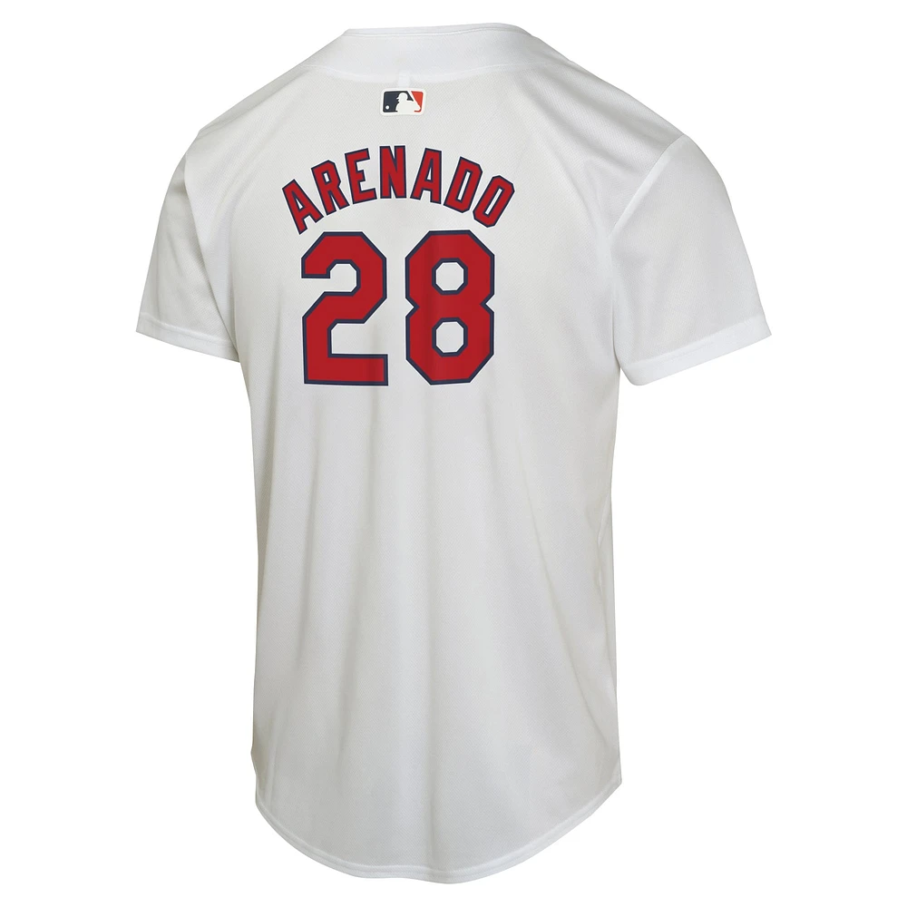 Maillot de joueur match à domicile Nike Nolan Arenado blanc des Cardinals St. Louis pour jeunes