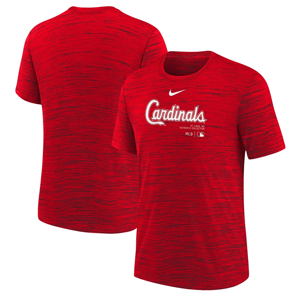 T-shirt Nike rouge St. Louis Cardinals Authentic Collection Practice Performance pour jeune