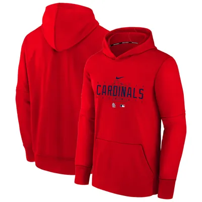 St. Louis Cardinals Nike Youth Pregame Performance Pullover Hoodie - Red