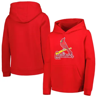 St. Louis Cardinals Youth Team Primary Logo Pullover Hoodie - Red