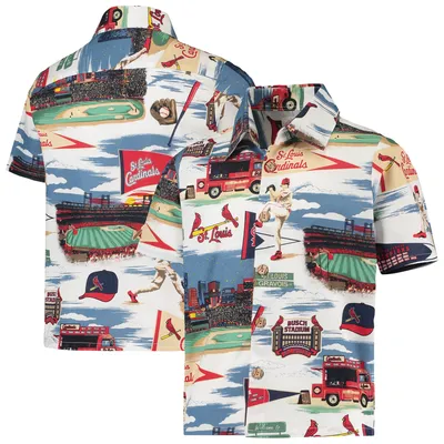 Men's Reyn Spooner White/Red Philadelphia Phillies Scenic Button-Up Shirt 
