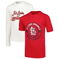 Ensemble combiné de t-shirts pour jeunes Stitches rouge/blanc des Cardinals St. Louis