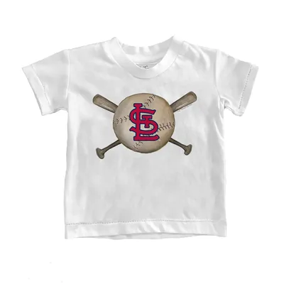 St Louis Cardinals Toddler Girls Baseball Heart Short Sleeve T-Shirt