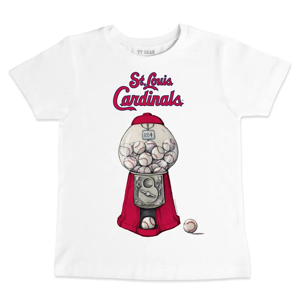 St. Louis Cardinals Tiny Turnip Youth Stacked T-Shirt - White