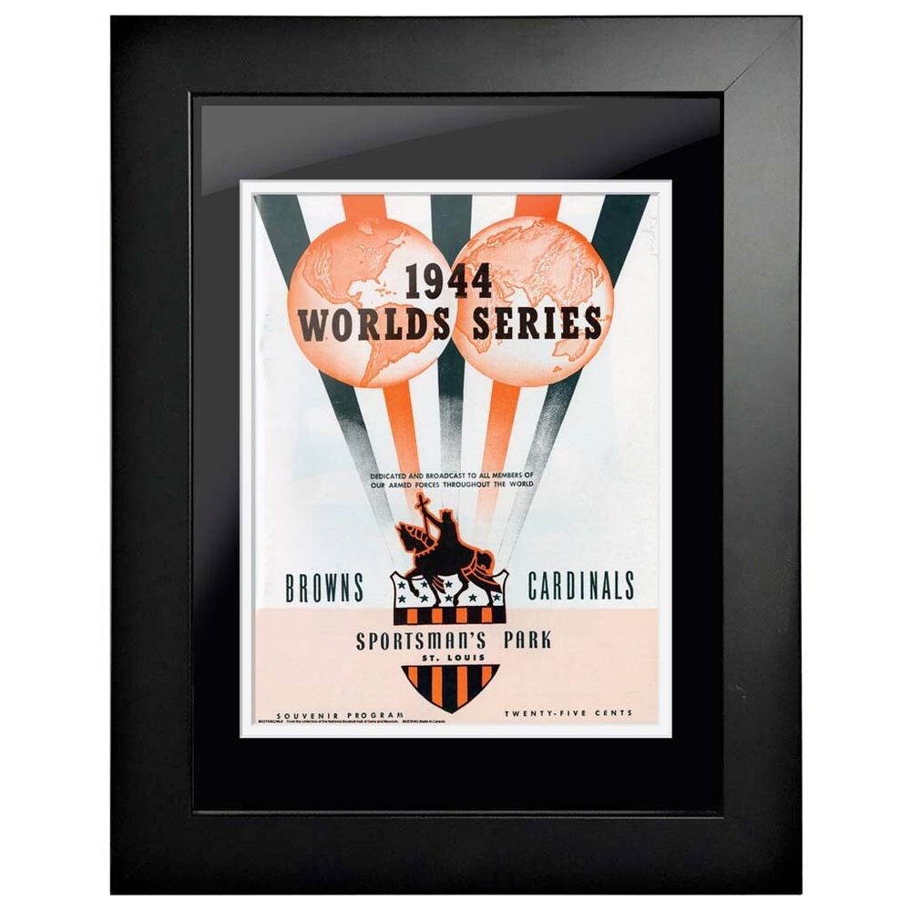 St. Louis Cardinals vs. Baltimore Orioles 1944 World Series - 12'' x 16'' Framed Program Cover