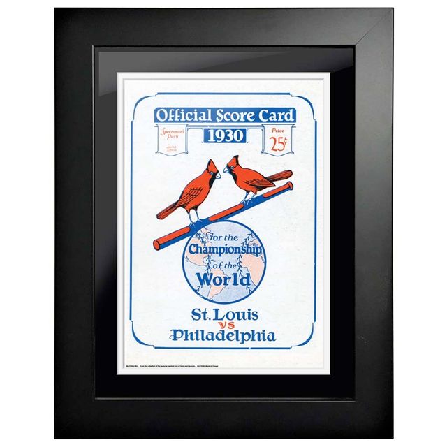 St. Louis Cardinals vs Philadelphia Phillies 1930 World Series - Couverture de programme encadrée 12'' x 16''