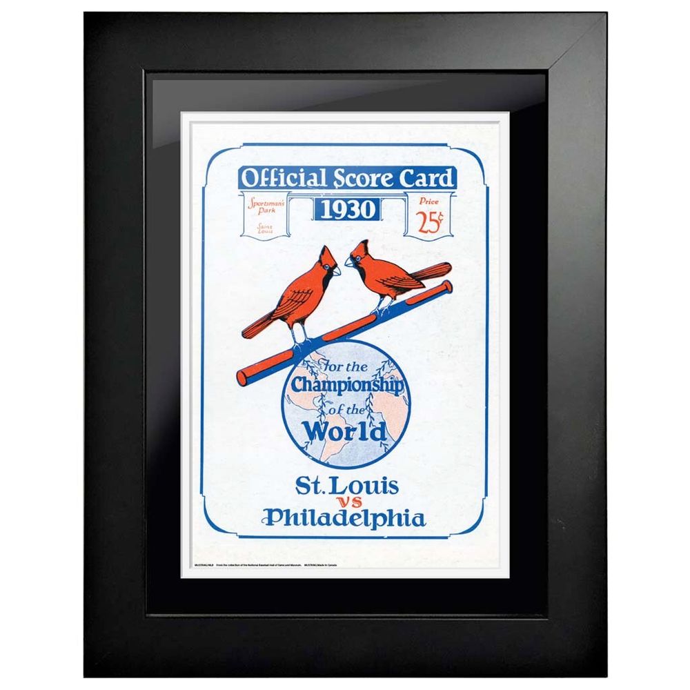 St. Louis Cardinals vs. Philadelphia Phillies 1930 World Series - 12'' x 16'' Framed Program Cover