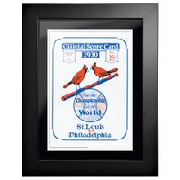 St. Louis Cardinals vs. Philadelphia Phillies 1930 World Series - 12'' x 16'' Framed Program Cover