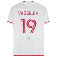 Indiana Vassilev St. Louis City SC Autographed Match-Used #19 White adidas Jersey from the 2024 MLS Season - Size M