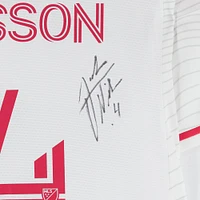 Joakim Nilsson St. Louis City SC Autographed Match-Used #4 White adidas Jersey from the 2024 MLS Season - Size M