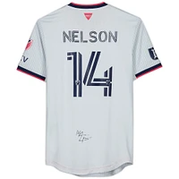 John Nelson St. Louis City SC Autographed Match-Used #14 Gray Jersey from the 2023 MLS Season