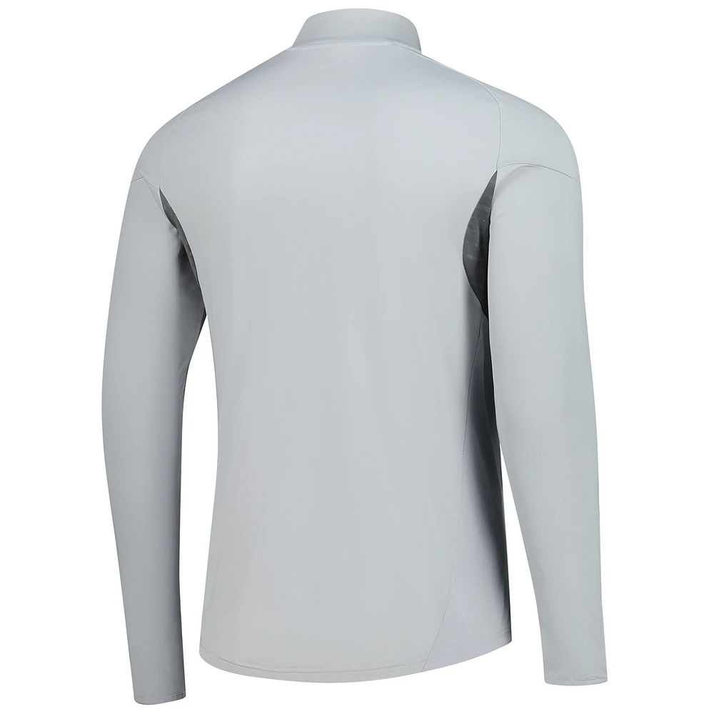 Men's adidas  Silver St. Louis CITY SC 2025 AEROREADY Quarter-Zip Long Sleeve Training Top