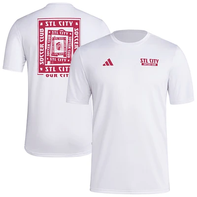 Men's adidas White St. Louis City SC Local Wrap T-Shirt