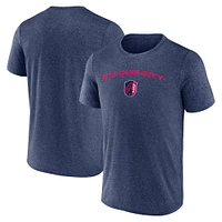 Men's Fanatics  Heather Navy St. Louis City SC Drop Kick T-Shirt