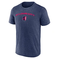 Men's Fanatics  Heather Navy St. Louis City SC Drop Kick T-Shirt