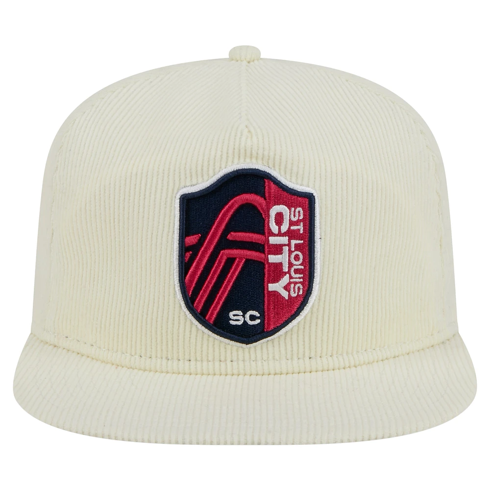 Casquette de golf Snapback Kickoff 2025 de St. Louis City SC New Era pour homme, couleur crème