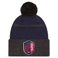 Men's New Era  Red St. Louis City SC 2025 Kickoff Cuffed Knit Hat with Pom