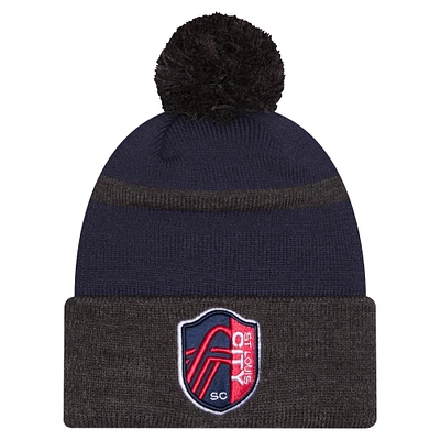 Men's New Era  Red St. Louis City SC 2025 Kickoff Cuffed Knit Hat with Pom