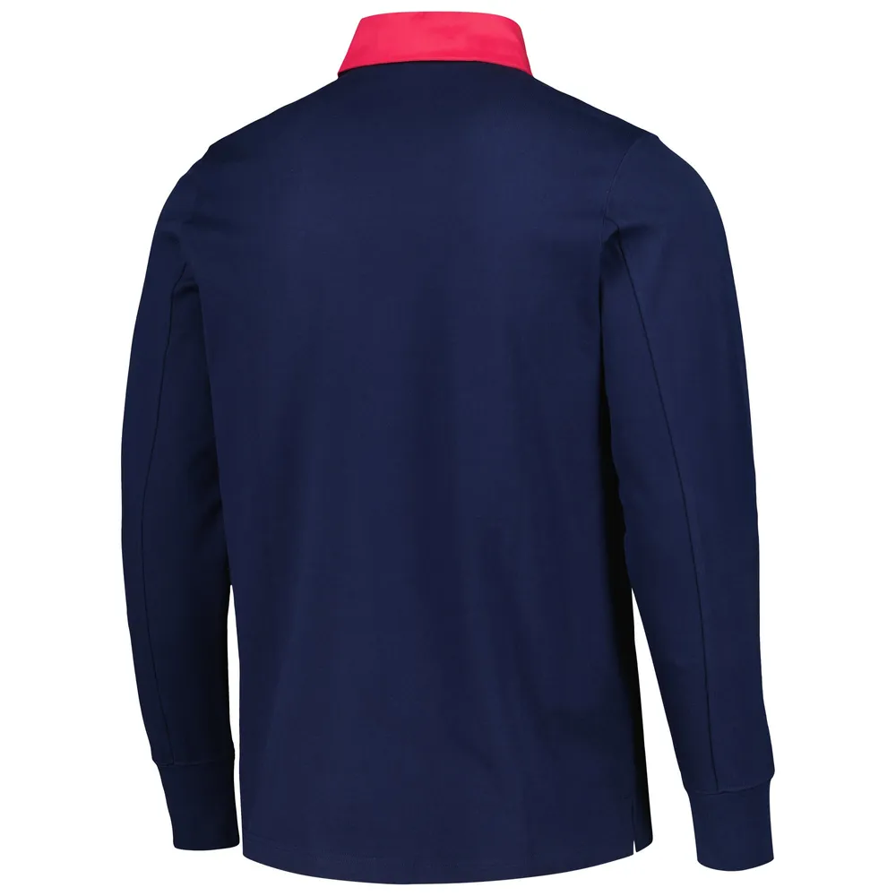 Polo à manches longues adidas 2023 Player bleu marine St. Louis City SC Travel pour hommes