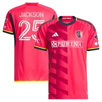 Maillot de joueur authentique adidas Aziel Jackson rouge St. Louis City SC 2024 The Spirit Kit pour homme