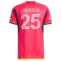 Maillot de joueur authentique adidas Aziel Jackson rouge St. Louis City SC 2024 The Spirit Kit pour homme