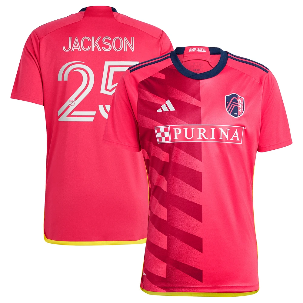 Maillot de joueur adidas Aziel Jackson rouge St. Louis City SC 2024 The Spirit Kit Replica pour homme