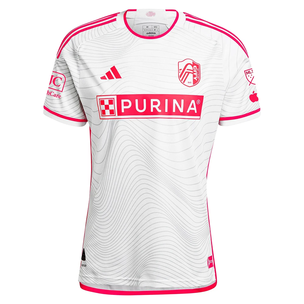 Maillot de joueur authentique adidas Aziel Jackson blanc St. Louis City SC 2024 The Confluence Kit pour homme