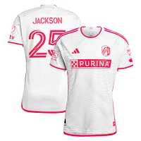 Men's adidas Aziel Jackson White St. Louis City SC 2024 The Confluence Kit Authentic Player Jersey