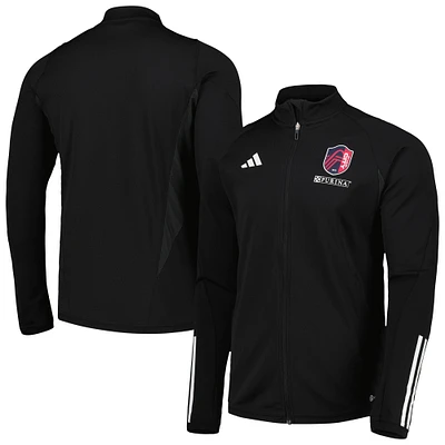 Haut d'entraînement à fermeture éclair intégrale adidas St. Louis City SC 2023 On-Field AEROREADY pour homme Noir