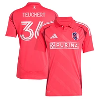 Men's adidas Cedric Teuchert Pink St. Louis CITY SC 2025 Forever Red Replica Player Jersey