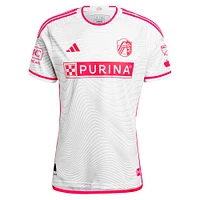 Men's adidas Cedric Teuchert White St. Louis City SC 2024 The Confluence Kit Authentic Player Jersey