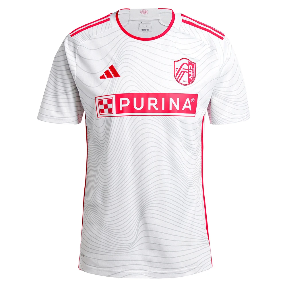 Men's adidas Cedric Teuchert White St. Louis City SC 2024 The Confluence Kit Replica Player Jersey