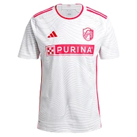 Men's adidas Cedric Teuchert White St. Louis City SC 2024 The Confluence Kit Replica Player Jersey