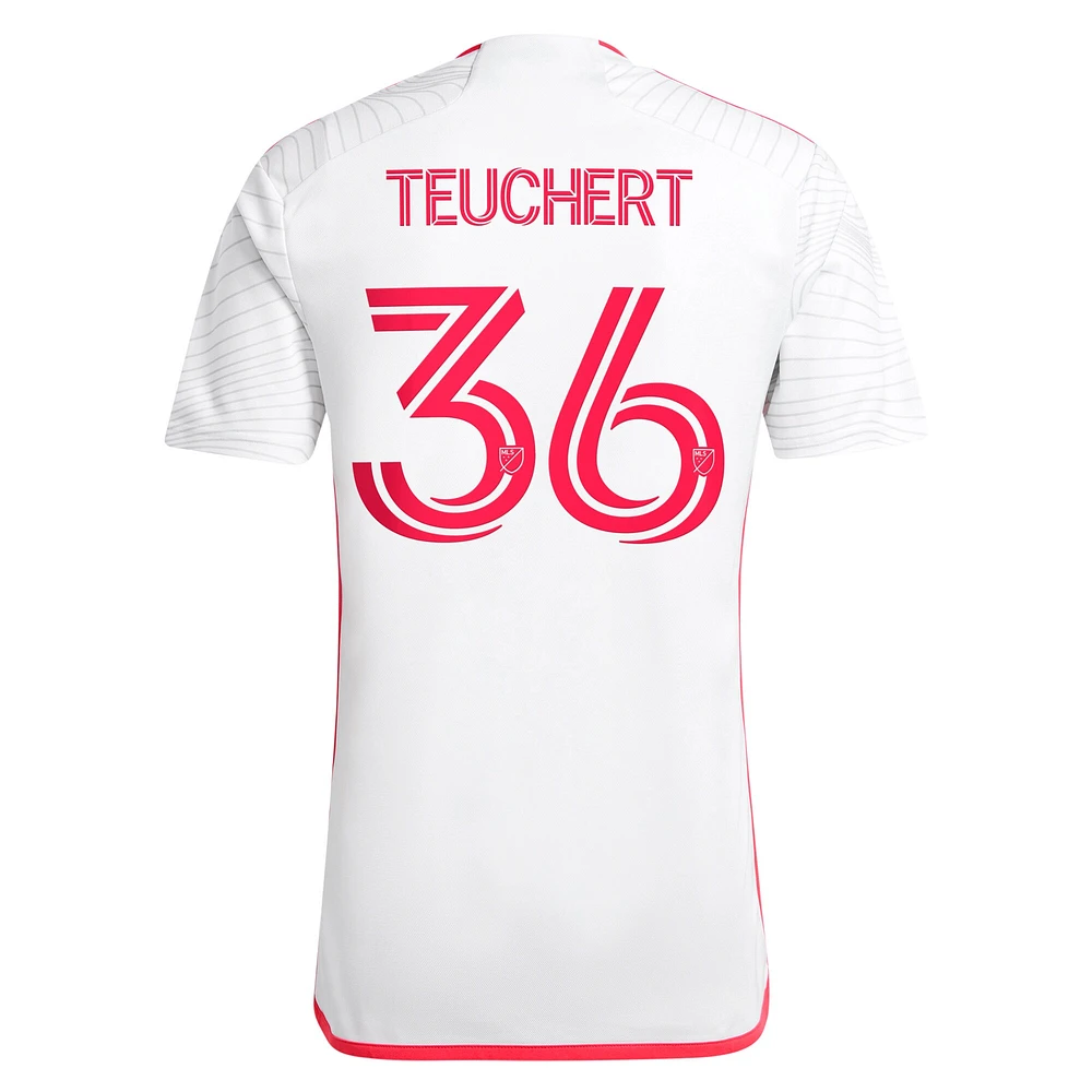 Men's adidas Cedric Teuchert White St. Louis City SC 2024 The Confluence Kit Replica Player Jersey