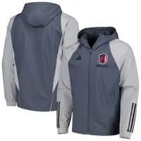 Veste à capuche raglan adidas Charcoal St. Louis City SC pour homme