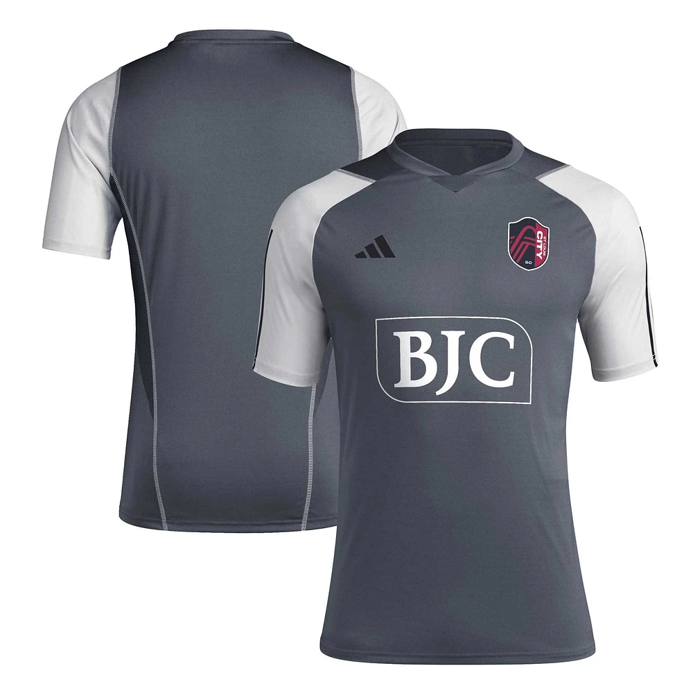 Maillot d'entraînement adidas St. Louis City SC 2024 AEROREADY pour homme, gris