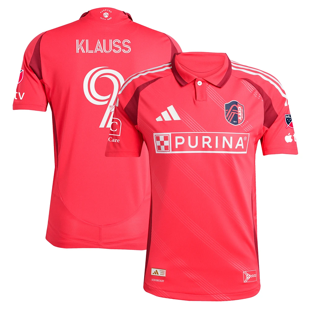Men's adidas João Klauss Red St. Louis CITY SC 2025 Forever Authentic Player Jersey