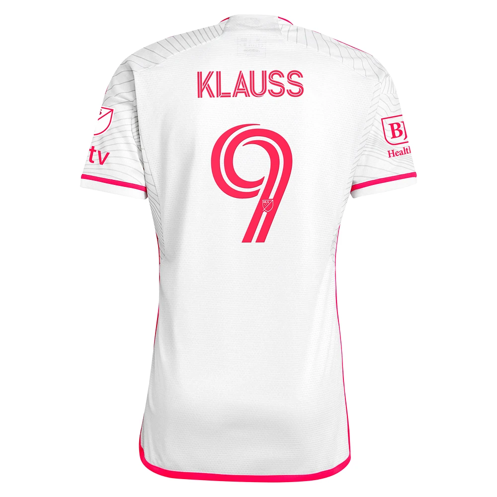 Men's adidas João Klauss White St. Louis City SC 2024 The Confluence Kit Authentic Player Jersey